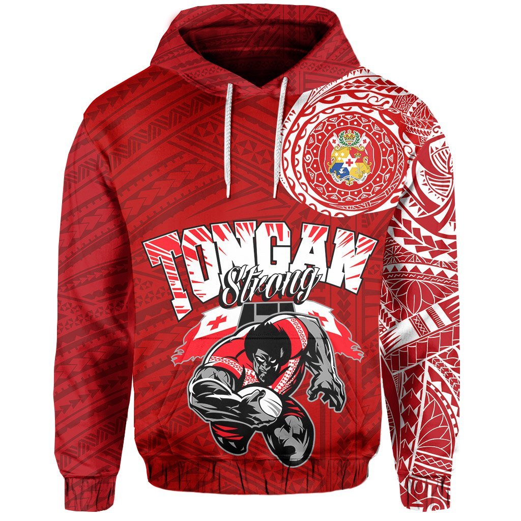 Hoodie Tongan Strong Polynesian Tattoo Style - Vibe Hoodie Shop