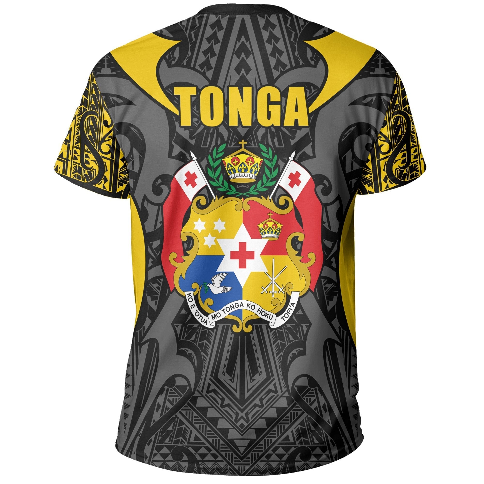 Tonga T shirt - Kingdom Of Tonga Tee Black Gold - Vibe Hoodie Shop