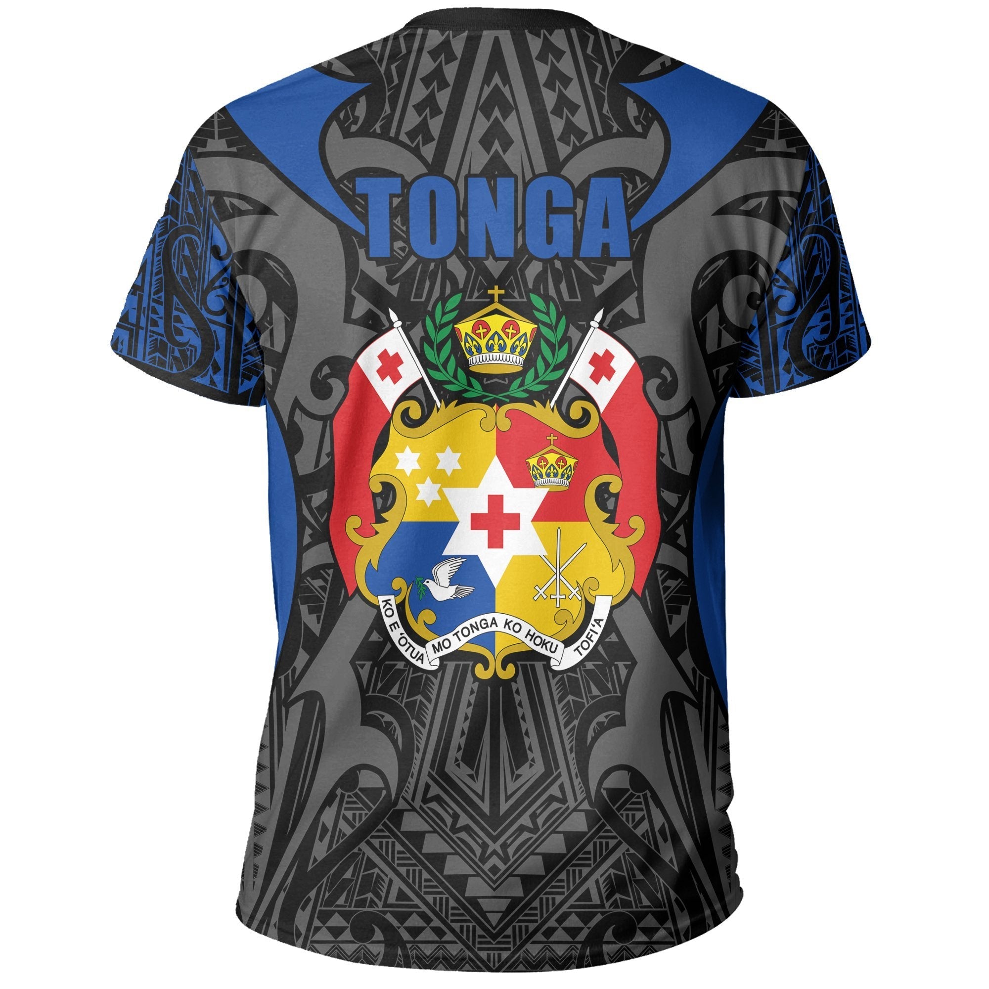 Tonga T shirt - Kingdom Of Tonga Tee Black Blue - Vibe Hoodie Shop