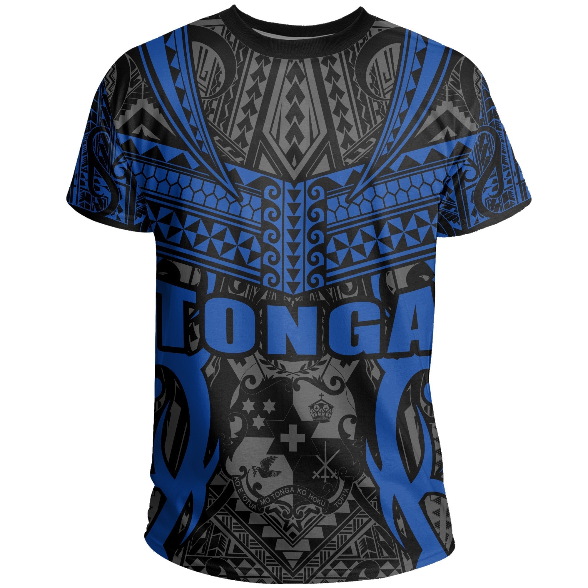 Tonga T shirt - Kingdom Of Tonga Tee Black Blue - Vibe Hoodie Shop