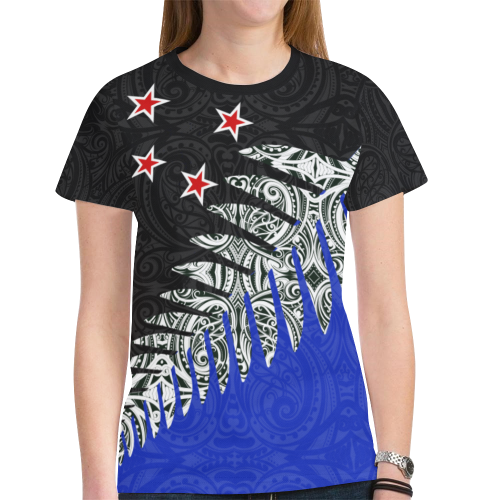 New Zealand Flag Shirt, Maori Tattoo Silver Fern T shirt - Vibe Hoodie Shop