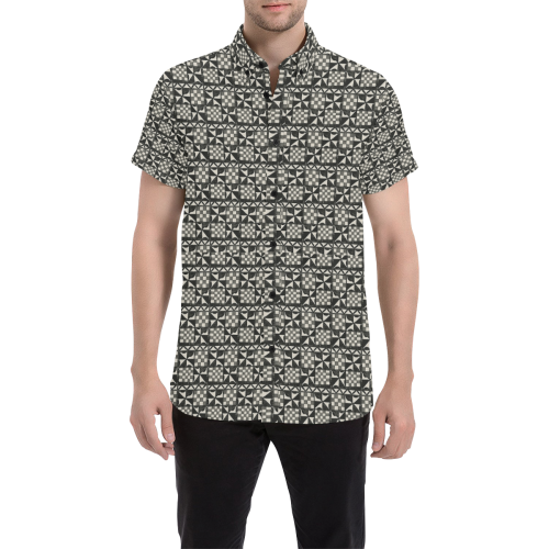 Tapa Flat All Over Print Short Sleeve Shirt - Vibe Hoodie Shop