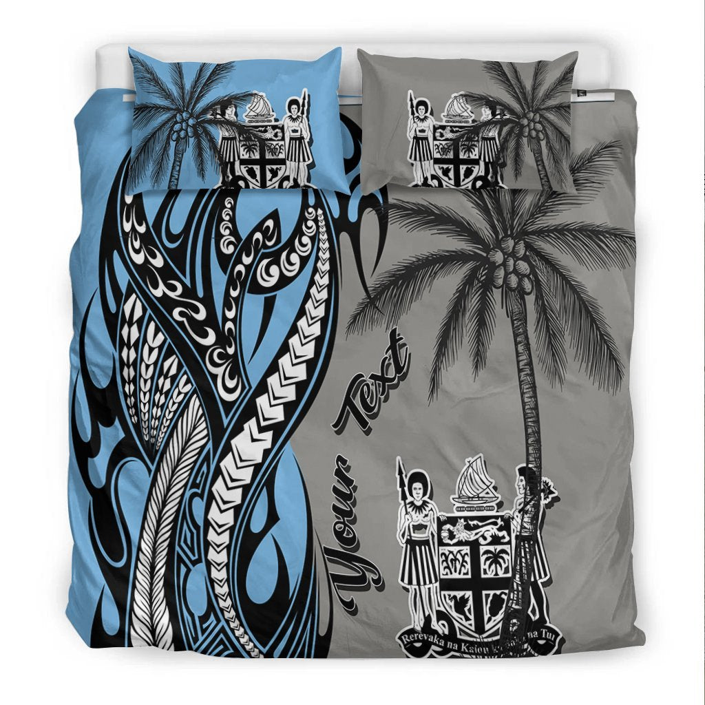 Fiji Custom Personalized Bedding Set - Classical Coconut Tree - Vibe Hoodie Shop
