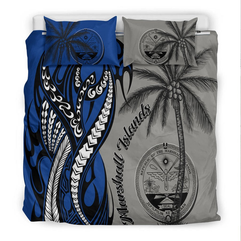 Marshall Islands Bedding Set - Classical Coconut Tree - Vibe Hoodie Shop