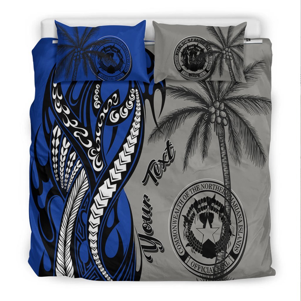 Northern Mariana Islands Custom Personalized Bedding Set - Classical Coconut Tree - Vibe Hoodie Shop