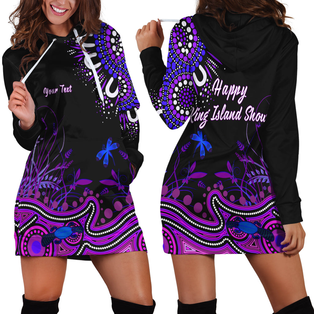 (Custom Personalised) Happy King Islands Show Hoodie Dress Aboriginal Tasmania Australia Version Purple - Vibe Hoodie Shop