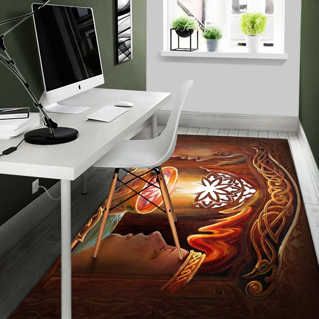 Celtic Area Rug - Love Story Of Celtic Legend - Vibe Hoodie Shop