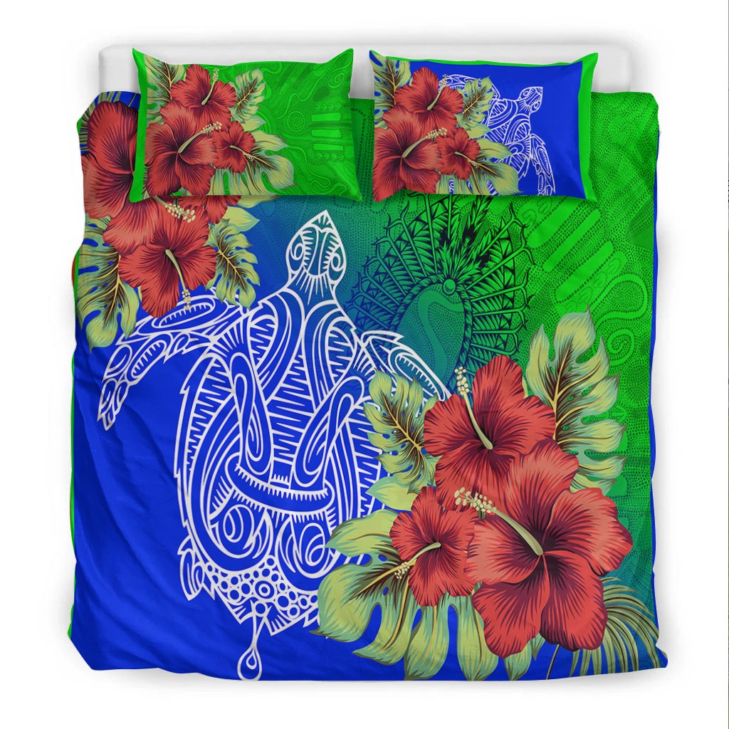 Torres Strait Islanders Bedding Set - Ocean Hibiscus - Vibe Hoodie Shop