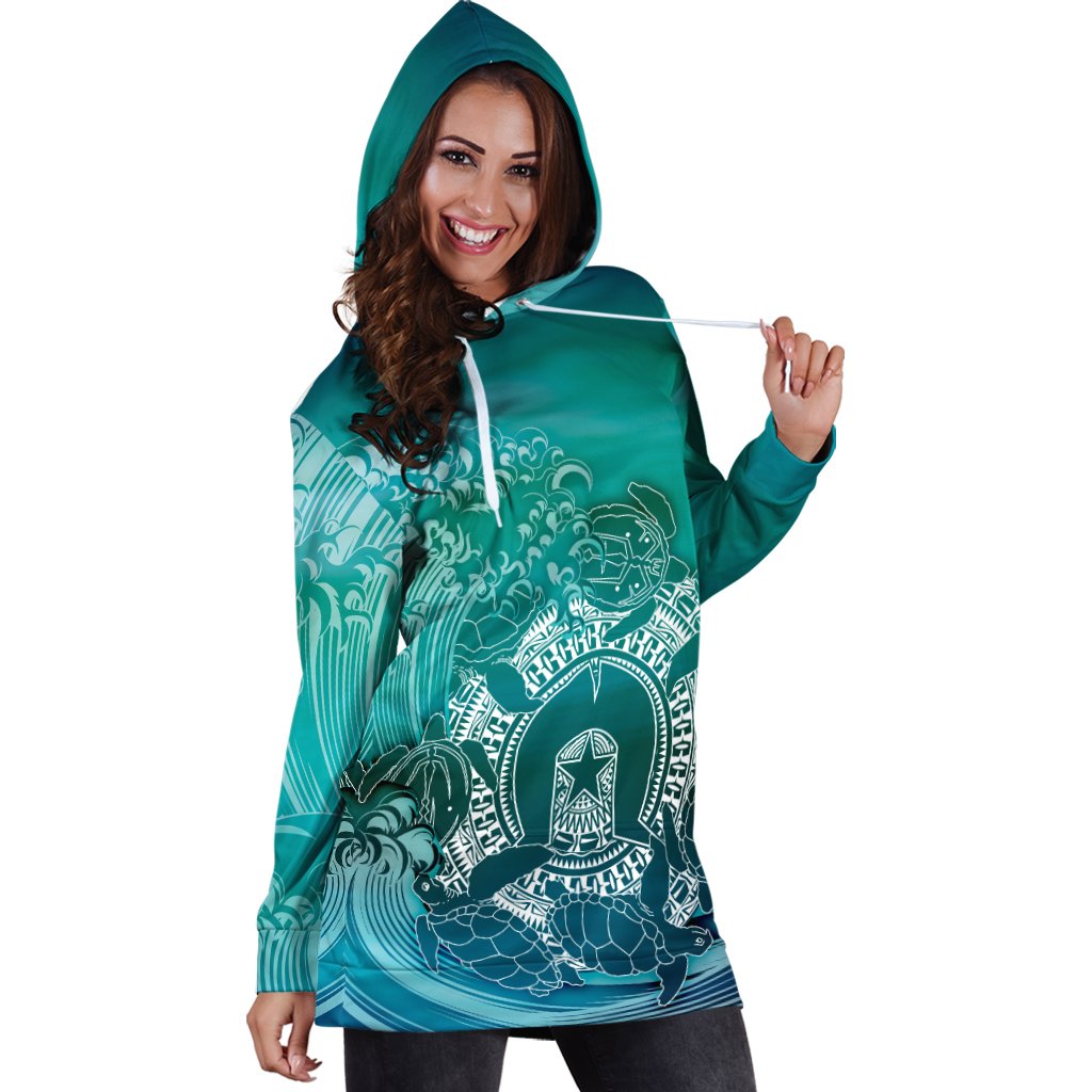 Aboriginal Hoodie Dress, Torres Strait Islands in Wave - Vibe Hoodie Shop