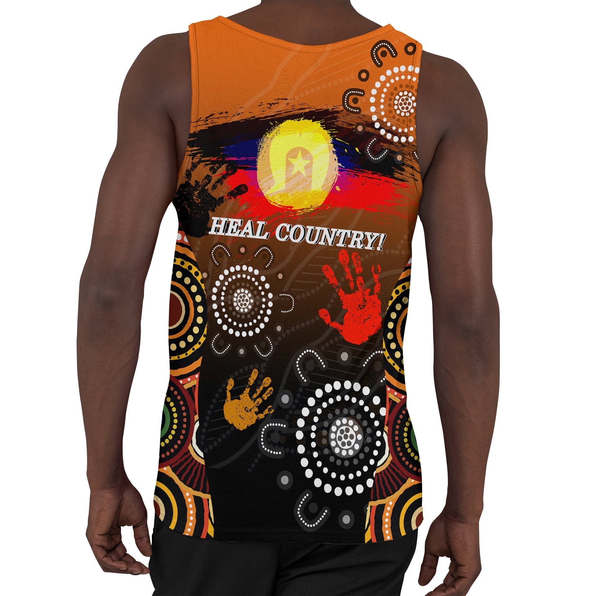 NAIDOC Men's Tank - Heal Country 2021 - Vibe Hoodie Shop