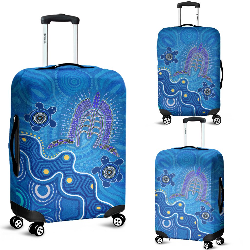 Torres Strait Luggage Covers - Dhari And Turtle - Vibe Hoodie Shop