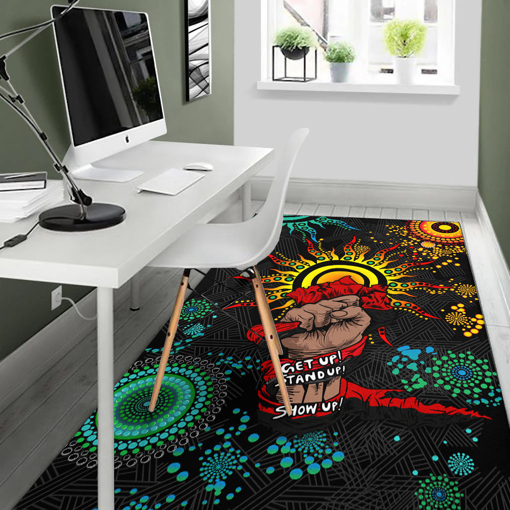 NAIDOC Week 2022 Aboriginal Art Unique Area Rug - - Vibe Hoodie Shop