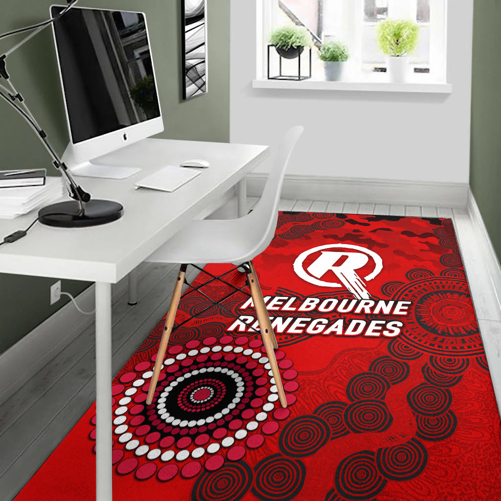 Melbourne Renegades ANZAC Day Aboriginal Area Rug - - Vibe Hoodie Shop