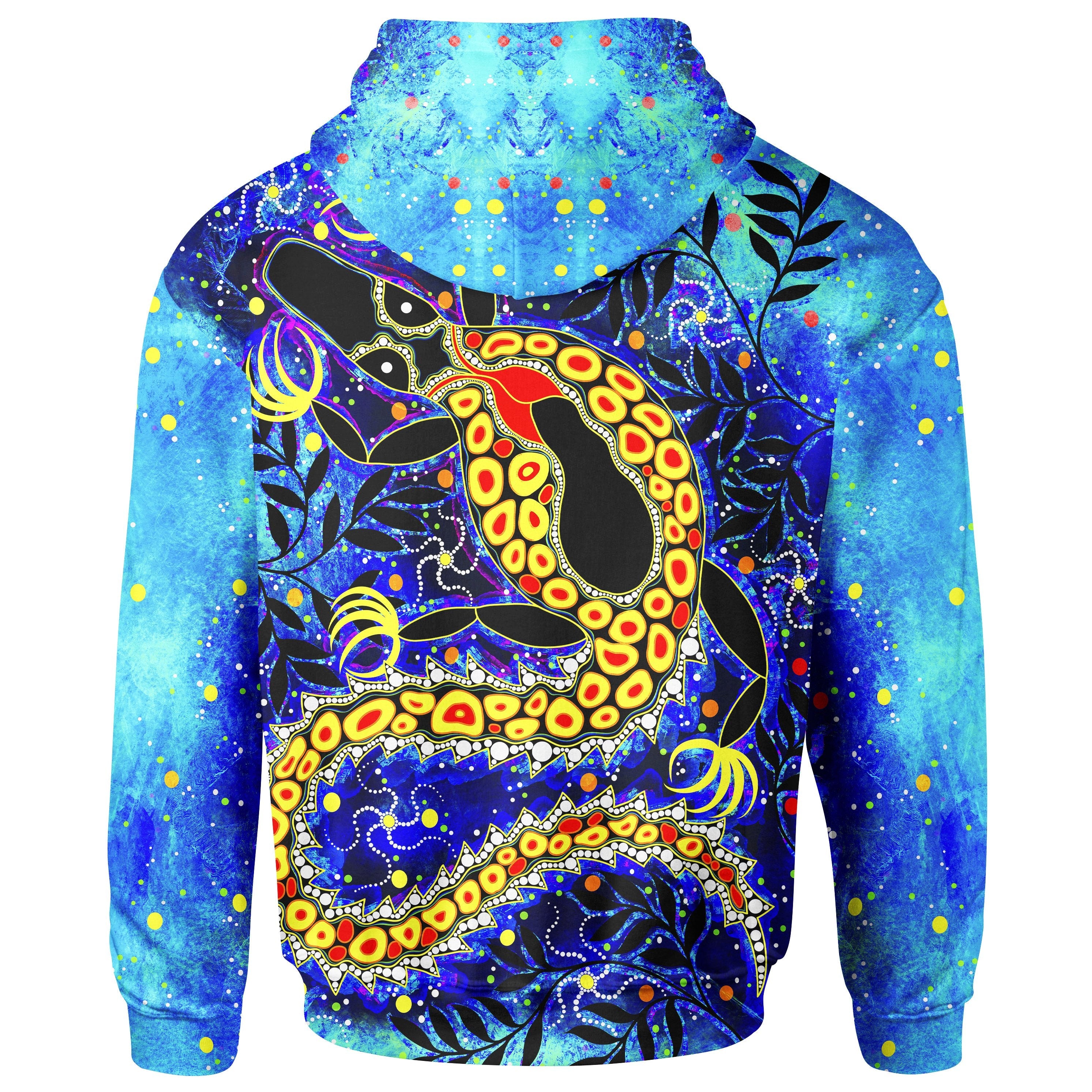 Aboriginal Zip - Up Hoodie - Indigenous Crocodile - Vibe Hoodie Shop