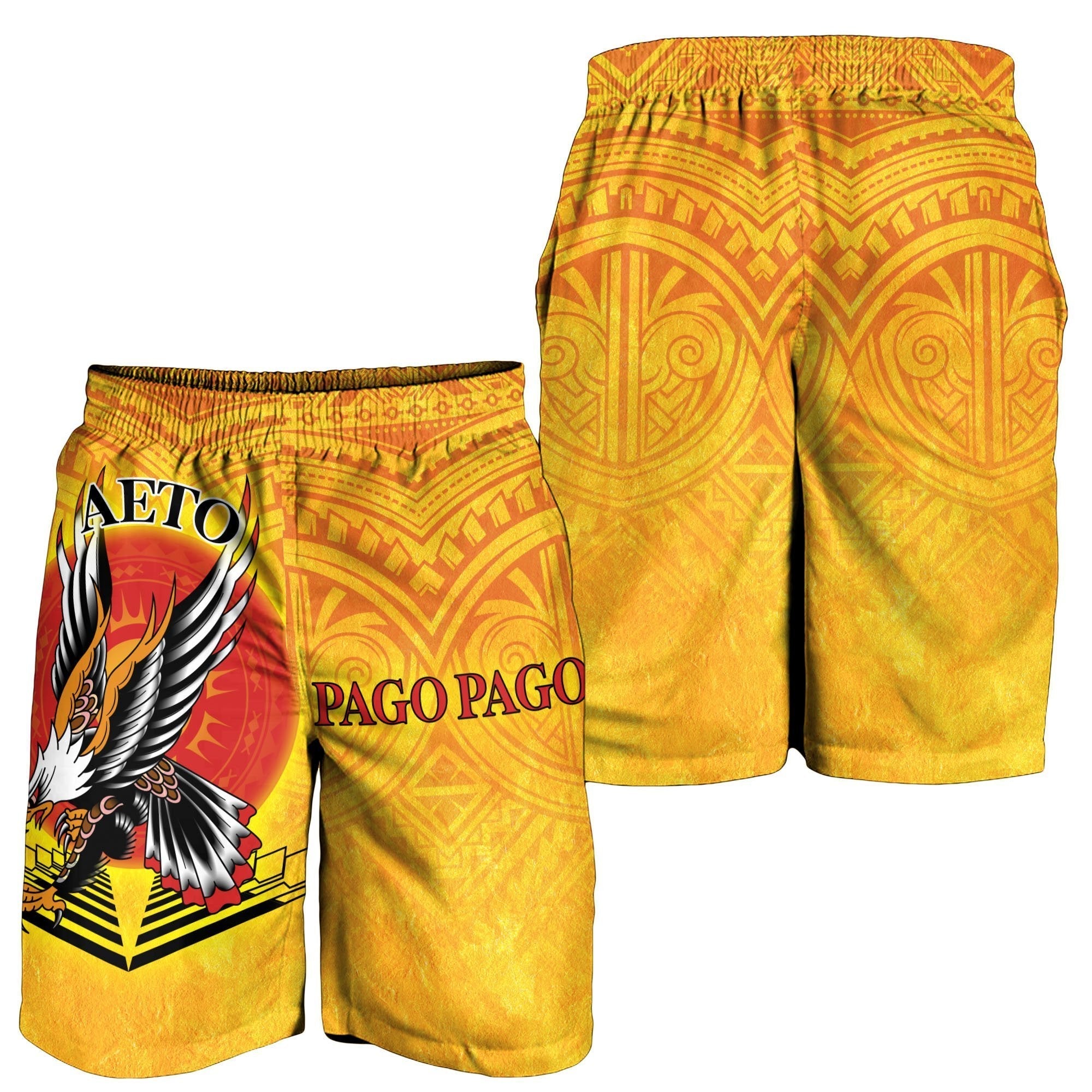 American Samoa Men's Shorts - Pago Pago Aeto (Ver 2) - Vibe Hoodie Shop