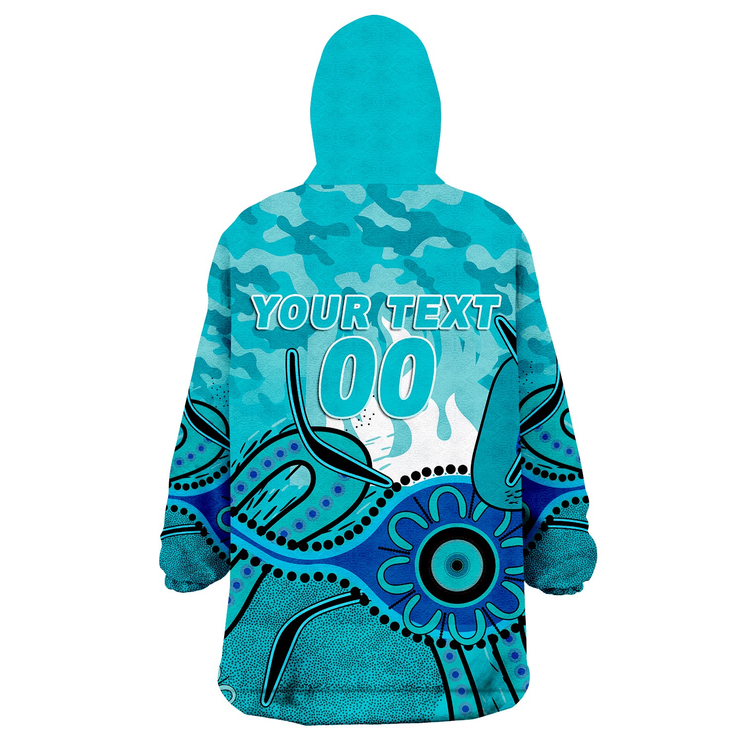 (Custom Personalised) Brisbane Heat Cricket ANZAC Day Aboriginal Wearable Blanket Hoodie - - Vibe Hoodie Shop