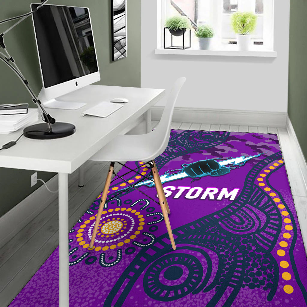 Storm Rugby ANZAC Day Camouflage Indigenous Art Area Rug - - Vibe Hoodie Shop