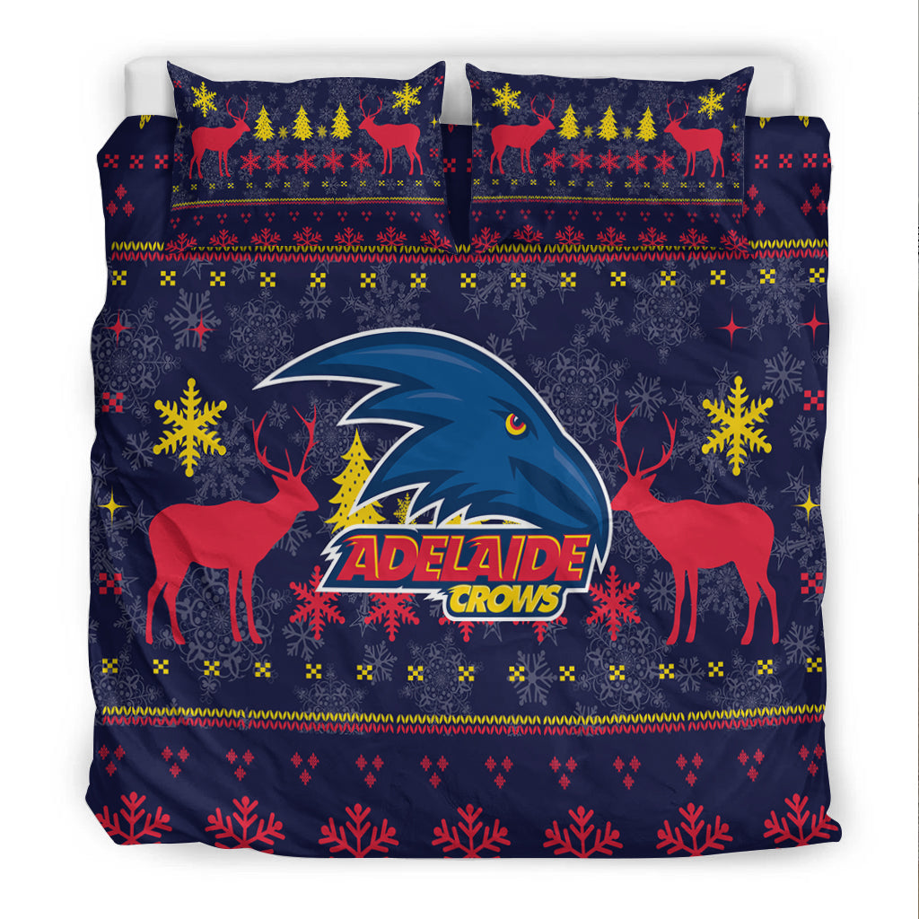 Adelaide Crows Bedding Set - Christmas Ugly Style - - Vibe Hoodie Shop