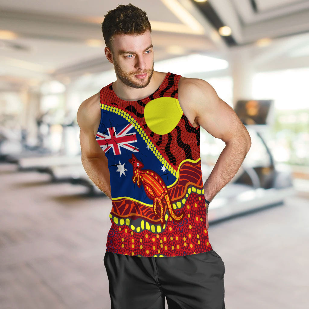 Australia Day Indigenous Art Men Tank Top - - Vibe Hoodie Shop