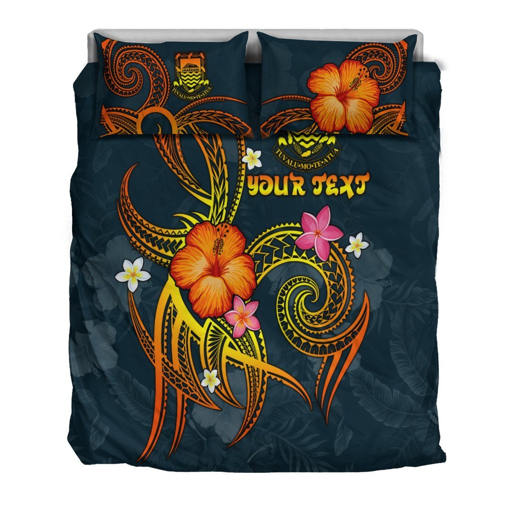 Tuvalu Polynesian Personalised Bedding Set - Legend of Tuvalu (Blue) - Vibe Hoodie Shop