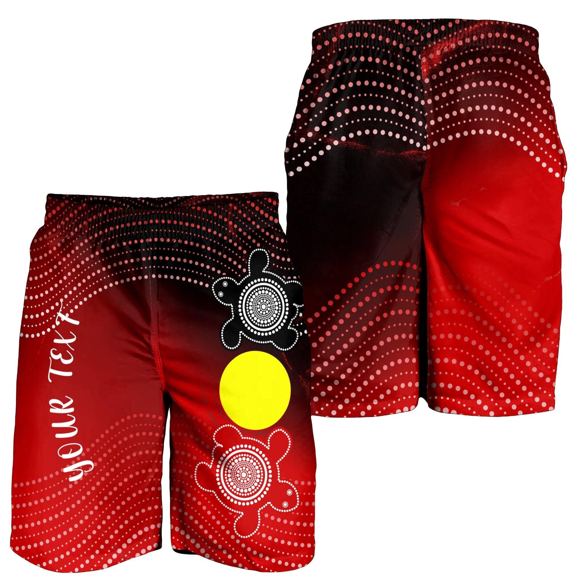 Custom Aboriginal Men's Shorts - Indigenous Circle Dot Painting Style - - Vibe Hoodie Shop