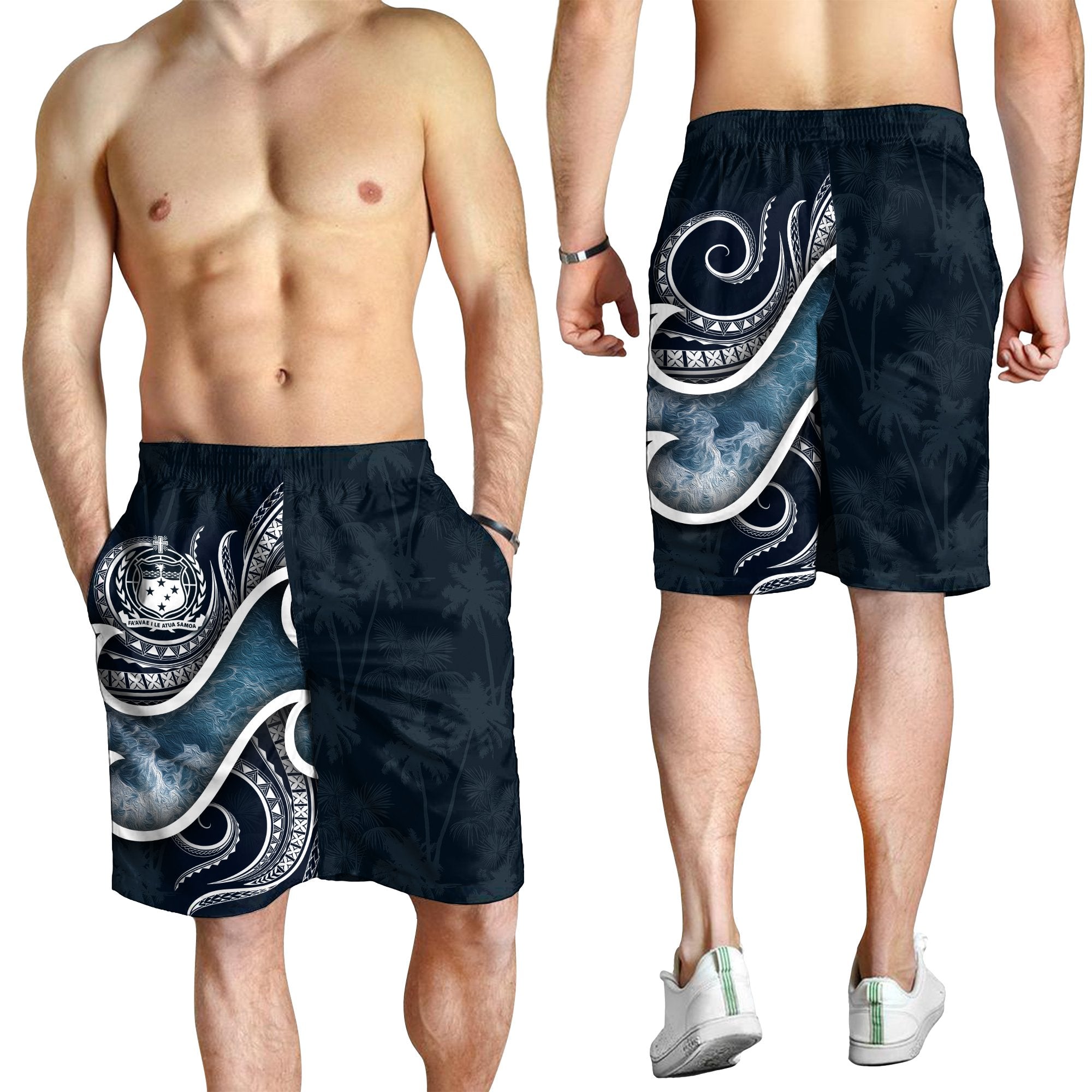 Samoa Polynesian Men's Short - Ocean Style - Vibe Hoodie Shop