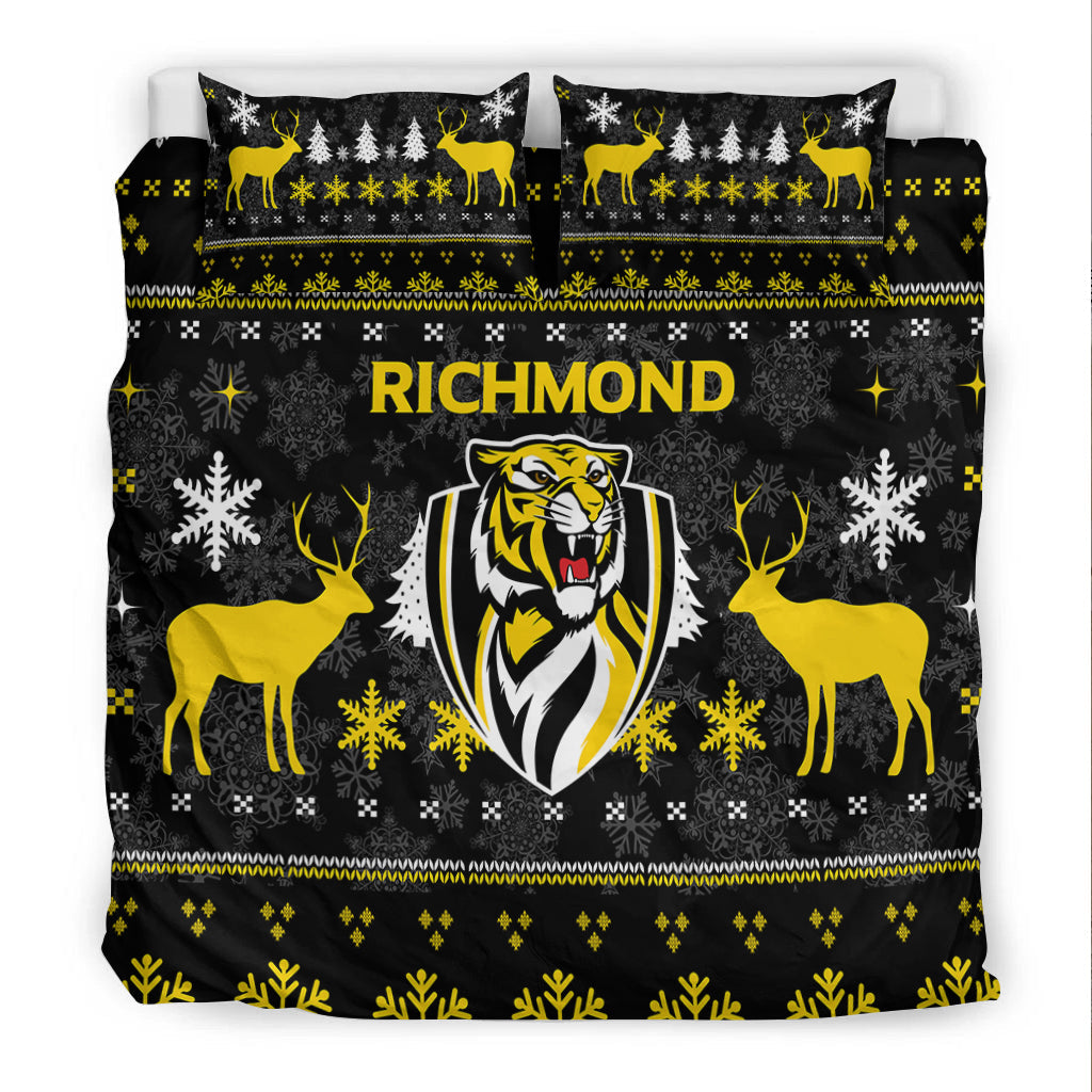 Richmond Football Club Bedding Set - Christmas Ugly Style - - Vibe Hoodie Shop