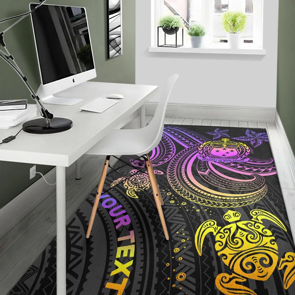 Samoa Custom Personalised Area Rug - Pink Turtle - Vibe Hoodie Shop