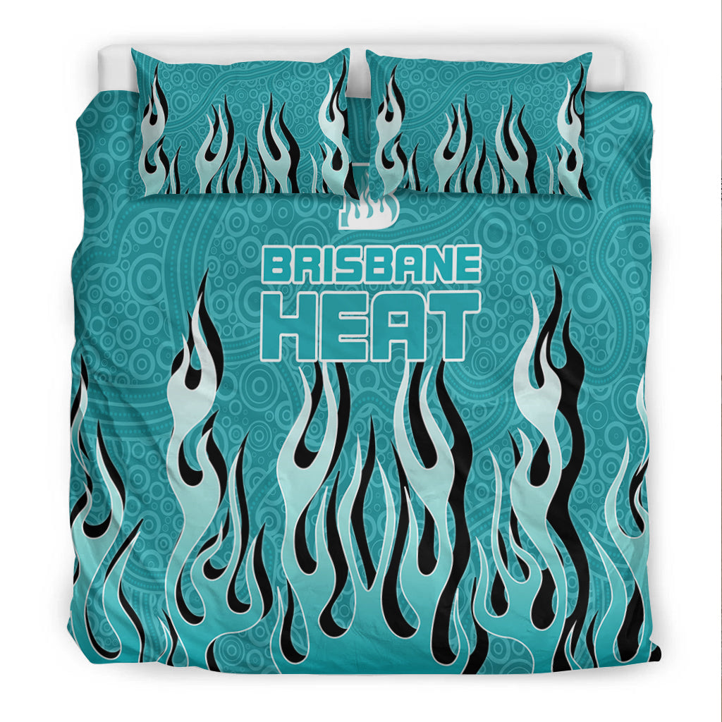 Brisbane Heat Bedding Set - Aboriginal Style Of Dot Fire - - Vibe Hoodie Shop
