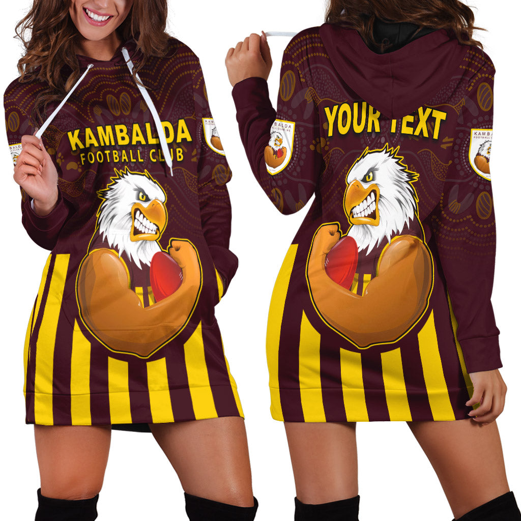 (Custom Personalised) Kambalda Football Club Hoodie Dress Goldfields Football Indigenous Eagles - Vibe Hoodie Shop