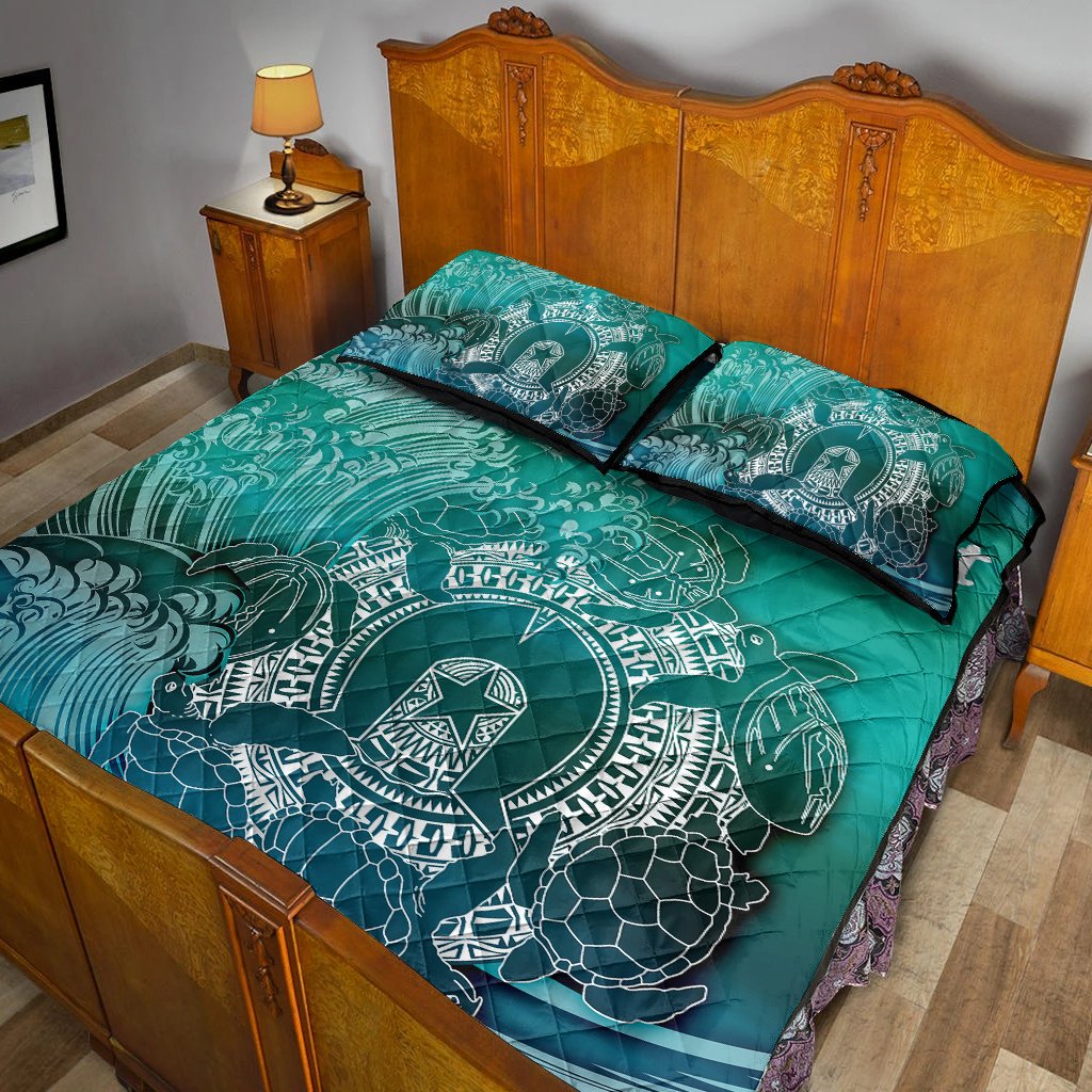 Custom Aboriginal Quilt Bed Set, Torres Strait Islands in Wave - Vibe Hoodie Shop