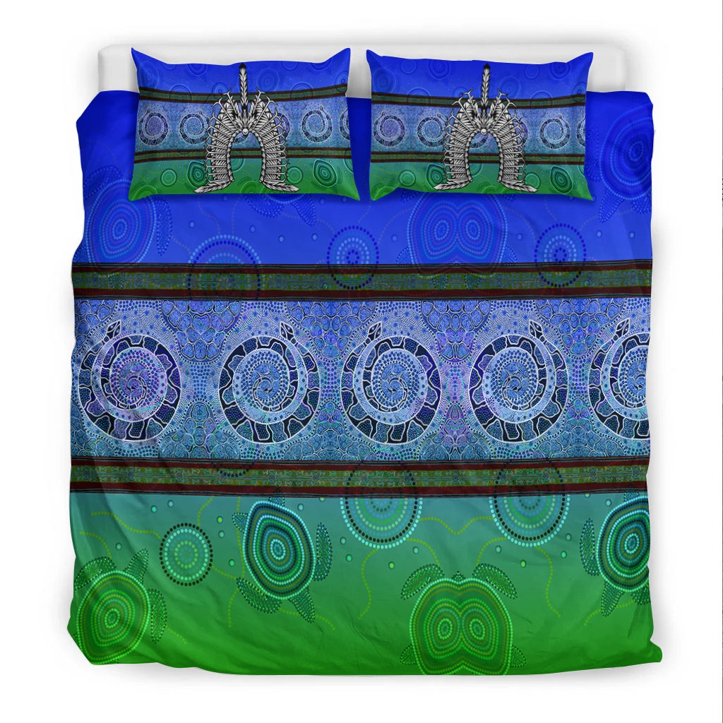 Bedding Set - Turtle With Dhari Mask Snake Patterns - - Vibe Hoodie Shop