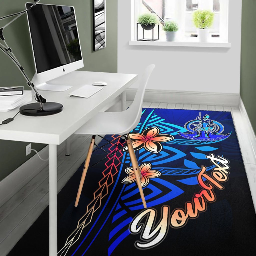 Vanuatu Custom Personalised Area Rug - Vintage Tribal Mountain - Vibe Hoodie Shop