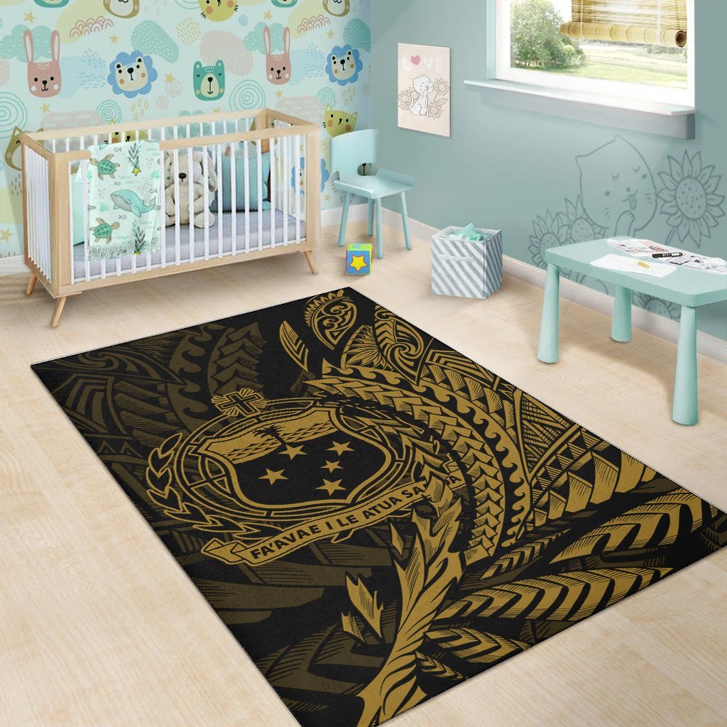 Samoa Area Rug - Gold Color Wings Style - Vibe Hoodie Shop