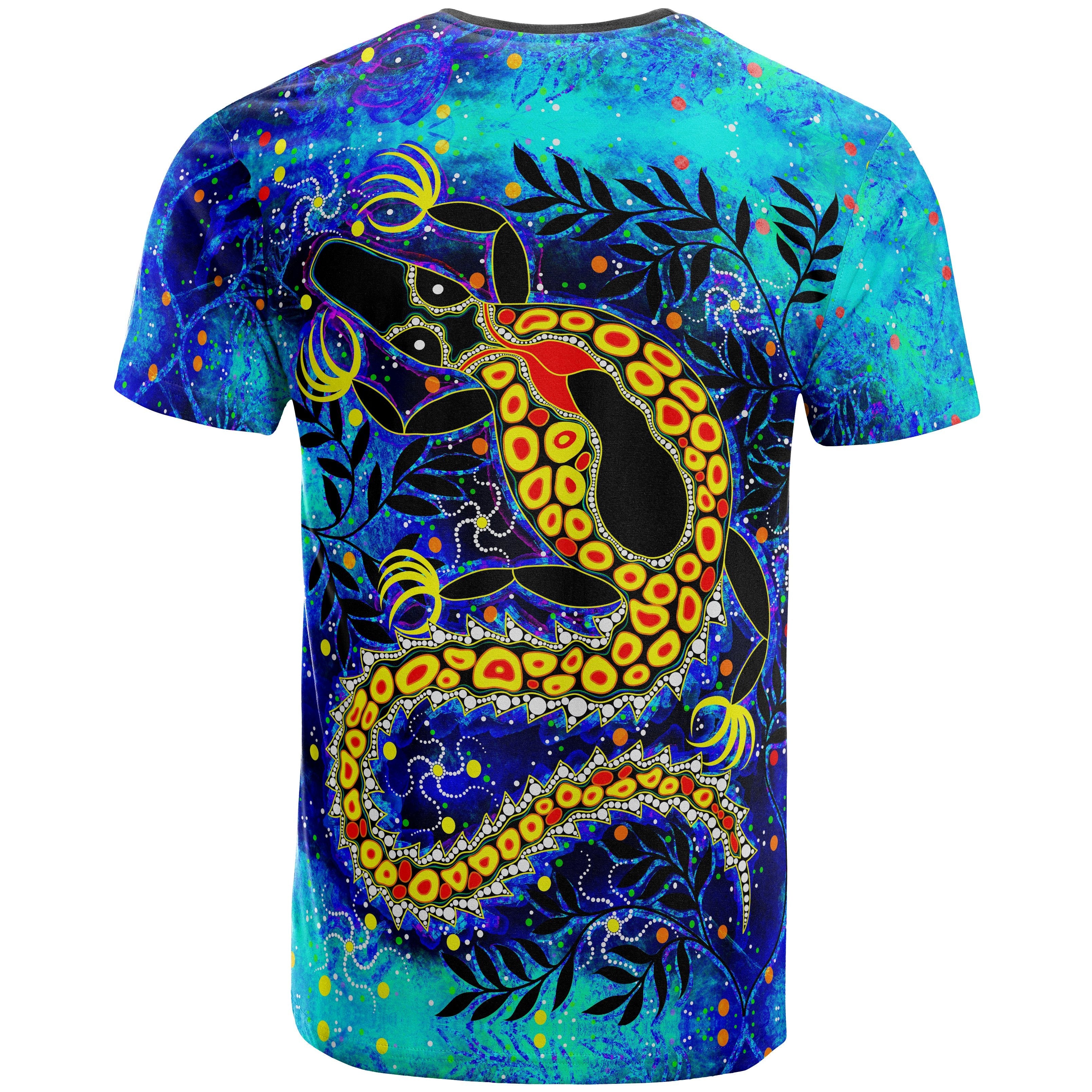 Aboriginal T shirt - Indigenous Crocodile - Vibe Hoodie Shop