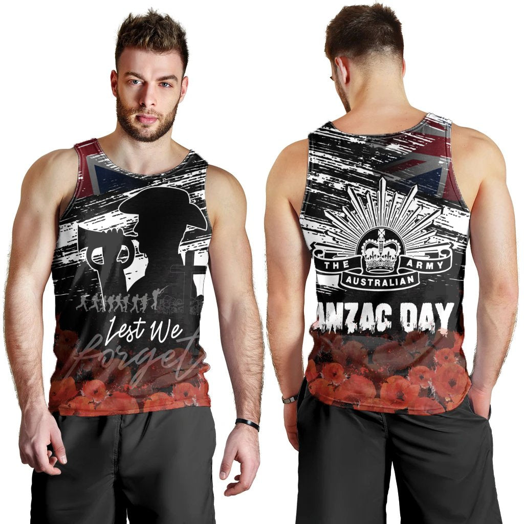 ANZAC Day Men's Tank Top - Remembrance ANZAC - Vibe Hoodie Shop