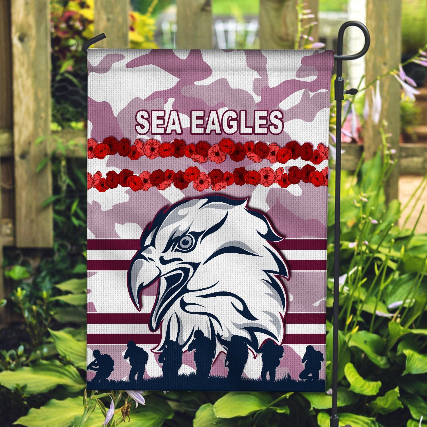 Sea Eagles ANZAC Day Flag Proud Soldiers Lest We Forget - Vibe Hoodie Shop