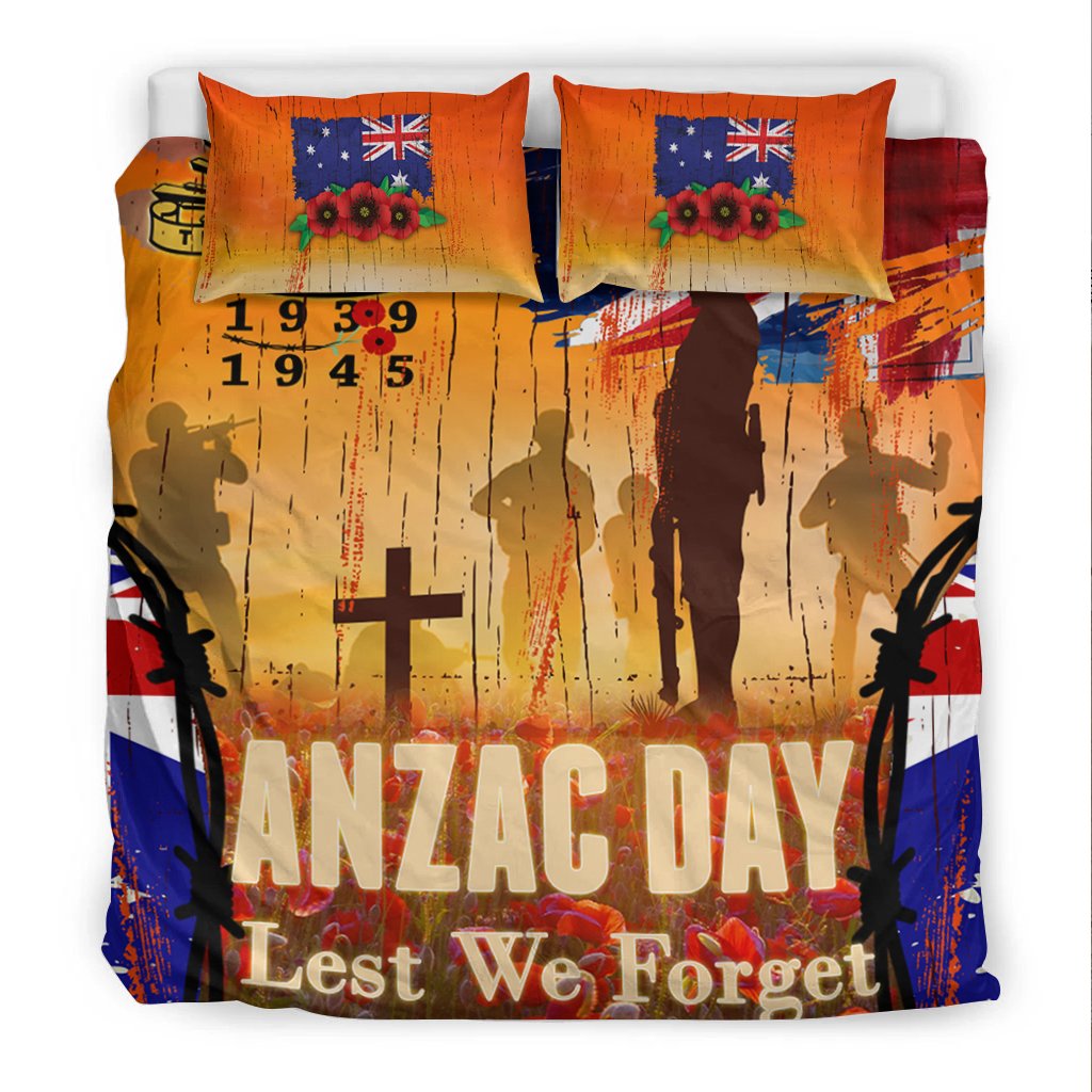 Australia ANZAC Day 2021 Bedding Set - ANZAC Day Commemoration 1939 - 1945 - Vibe Hoodie Shop