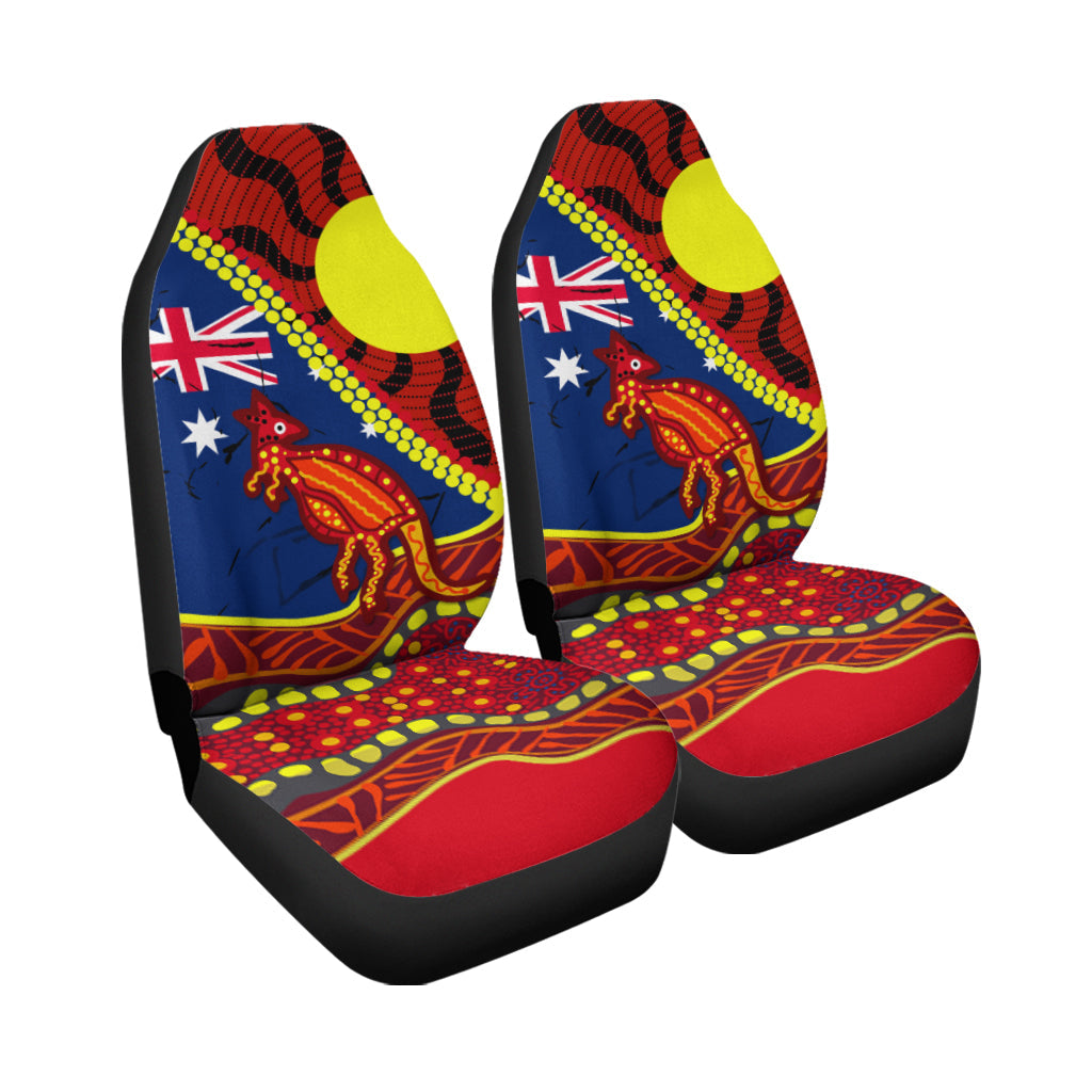 Australia Day Indigenous Art Car Seat Covers - - Vibe Hoodie Shop