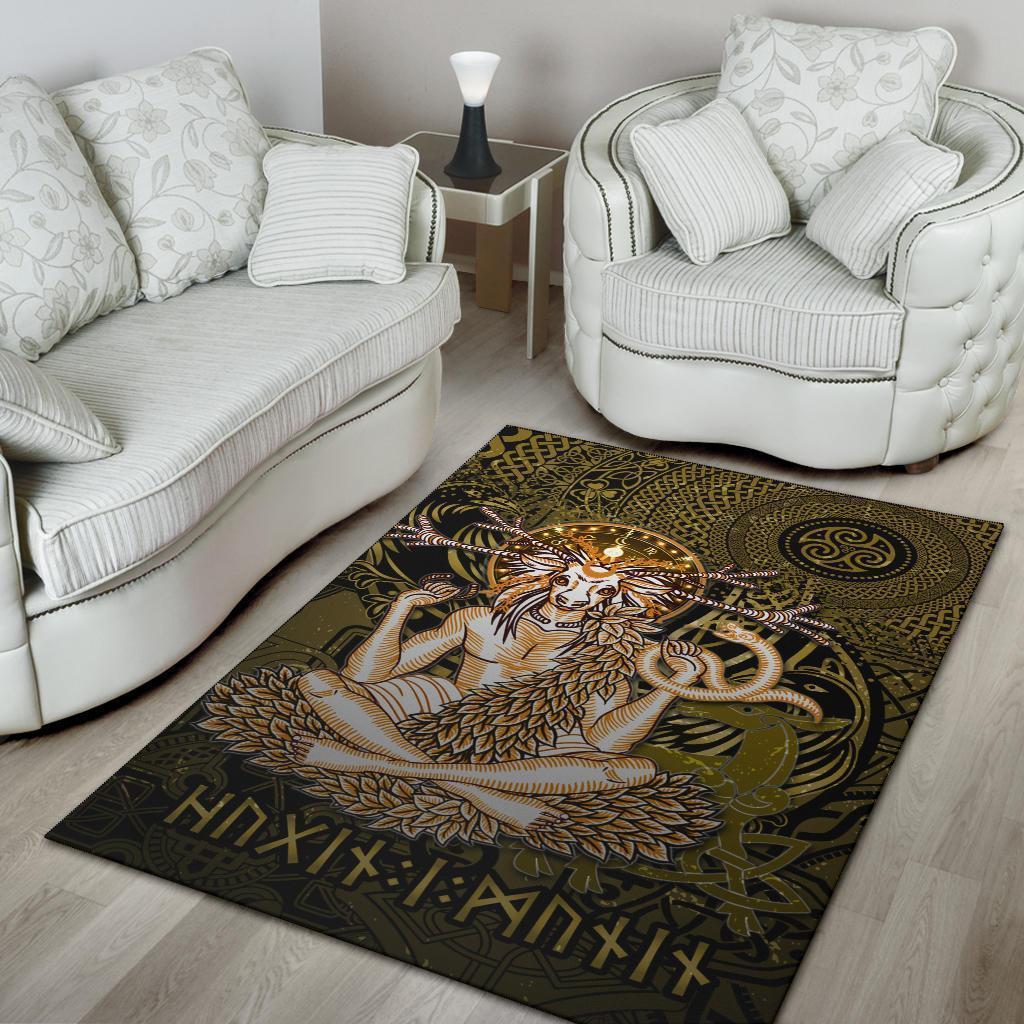 Cernunnos Goddess Area Rug - Celtic God of the Forest - Vibe Hoodie Shop