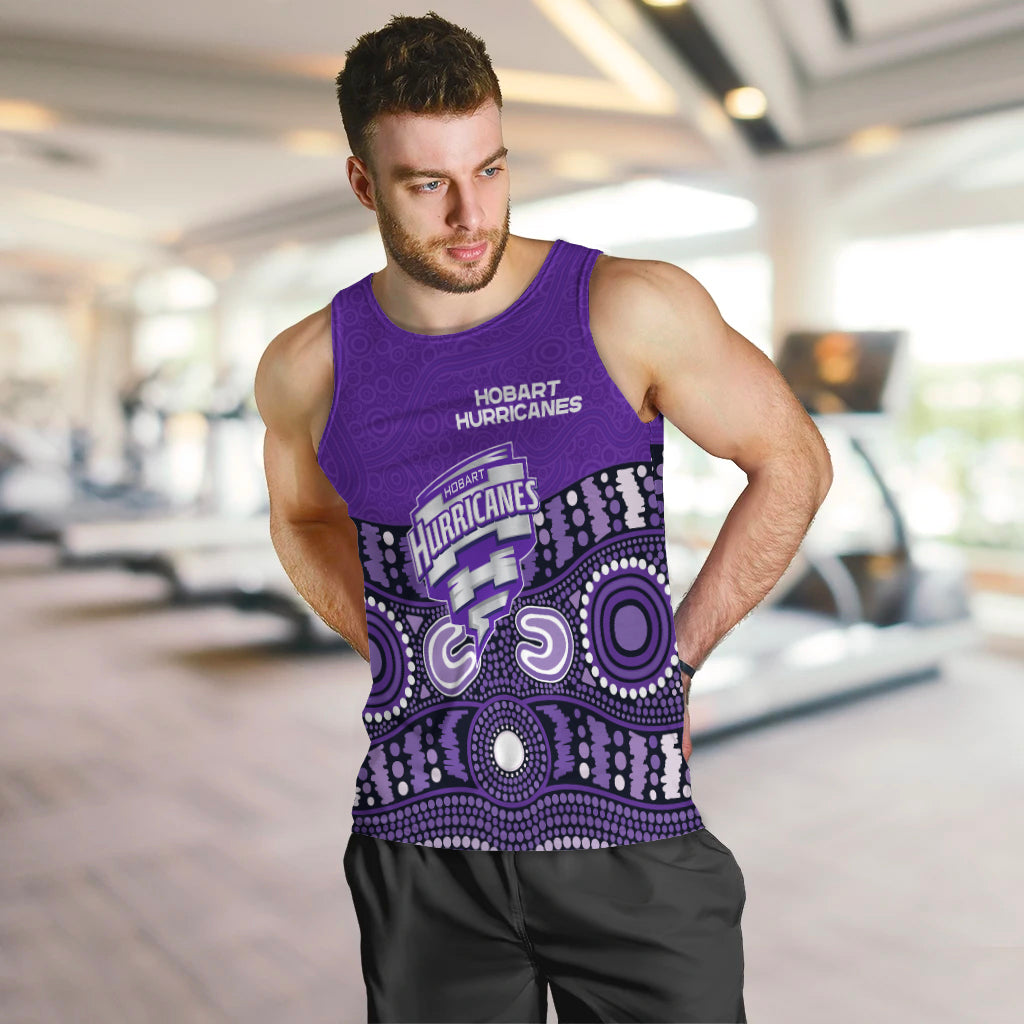 Hobart Hurricanes Men Tank Top - Aboriginal Style Of Dot - - Vibe Hoodie Shop