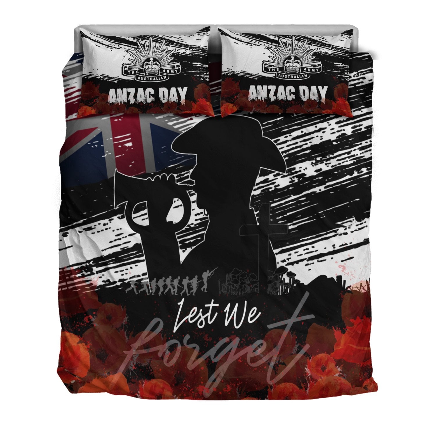 ANZAC Day Bedding Set - Remembrance ANZAC - Vibe Hoodie Shop