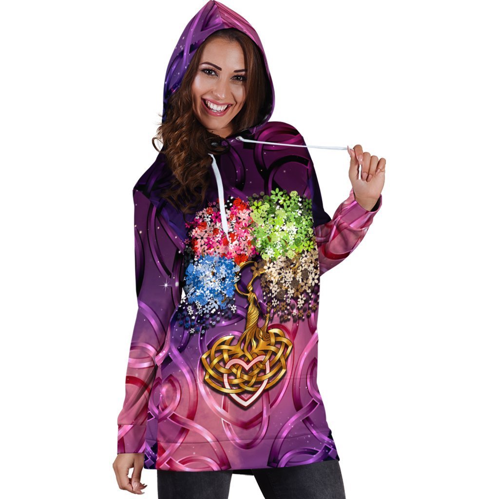 Celtic Mother's Day Hoodie Dress - Mother With Child - Vibe Hoodie Shop