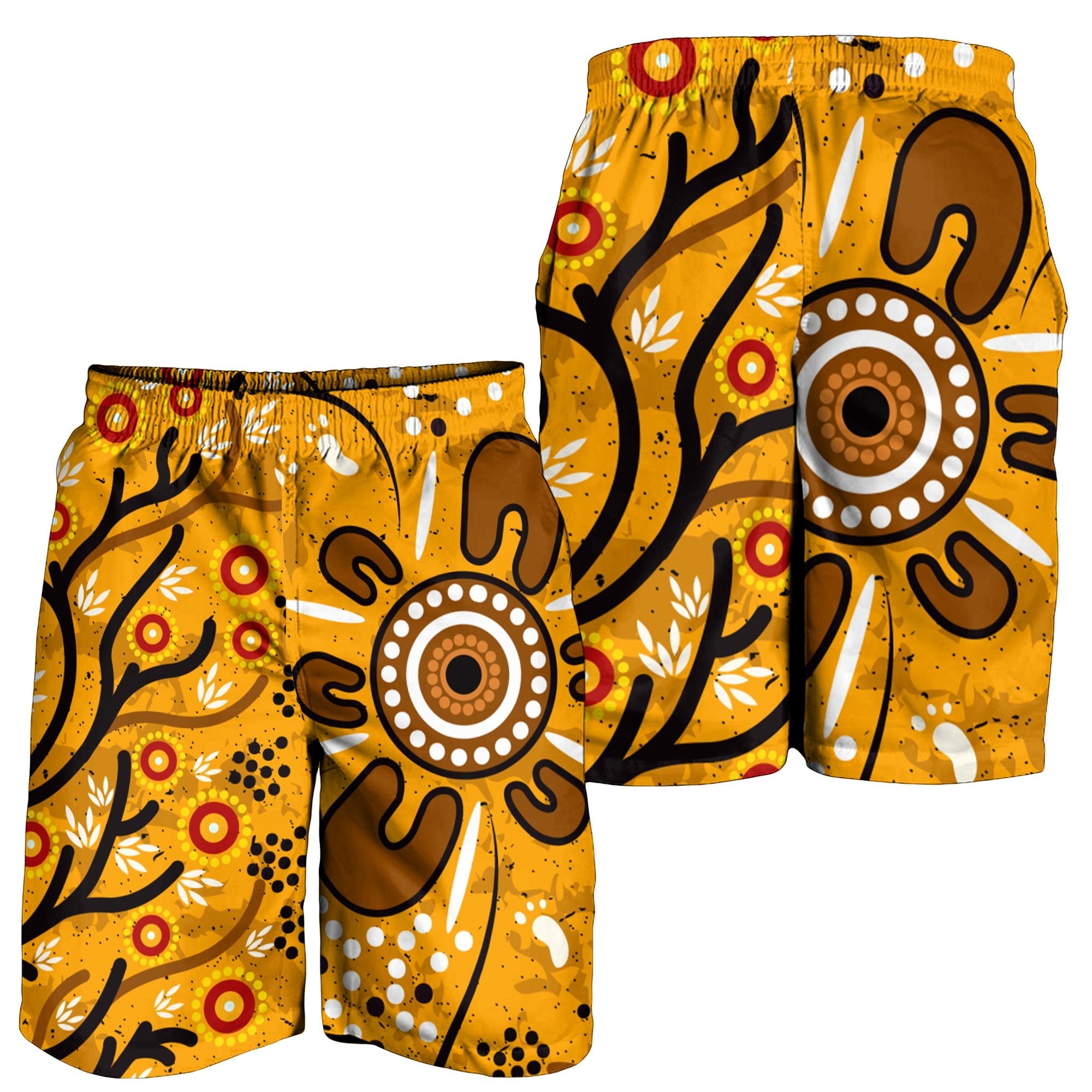 Men Shorts - Aboriginal Art In Spring Style - Vibe Hoodie Shop