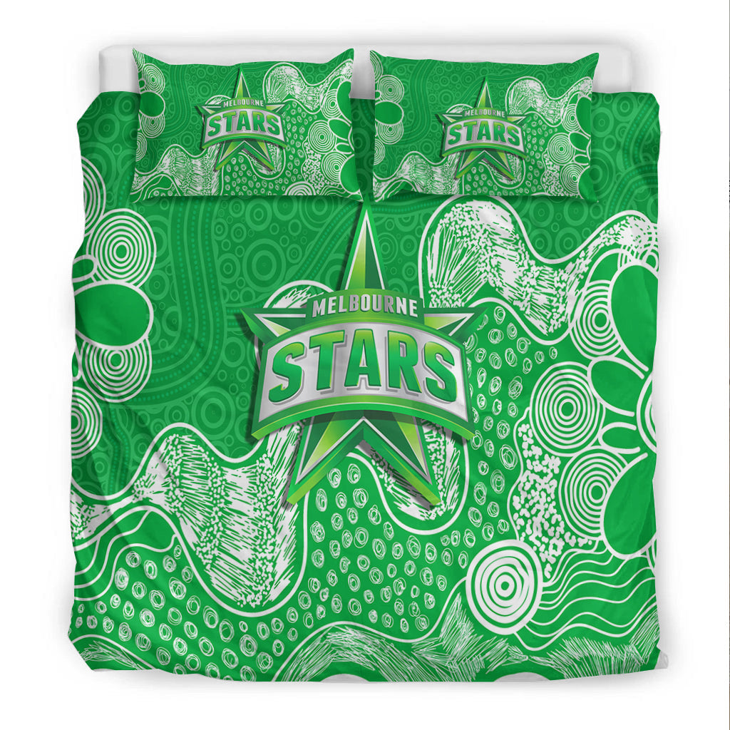 Melbourne Stars Bedding Set - Aboriginal Style Of Dot - - Vibe Hoodie Shop