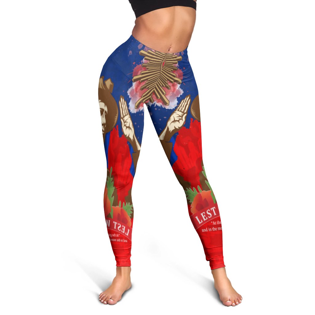 Leggings - AANZAC Australia Remember Them - Vibe Hoodie Shop