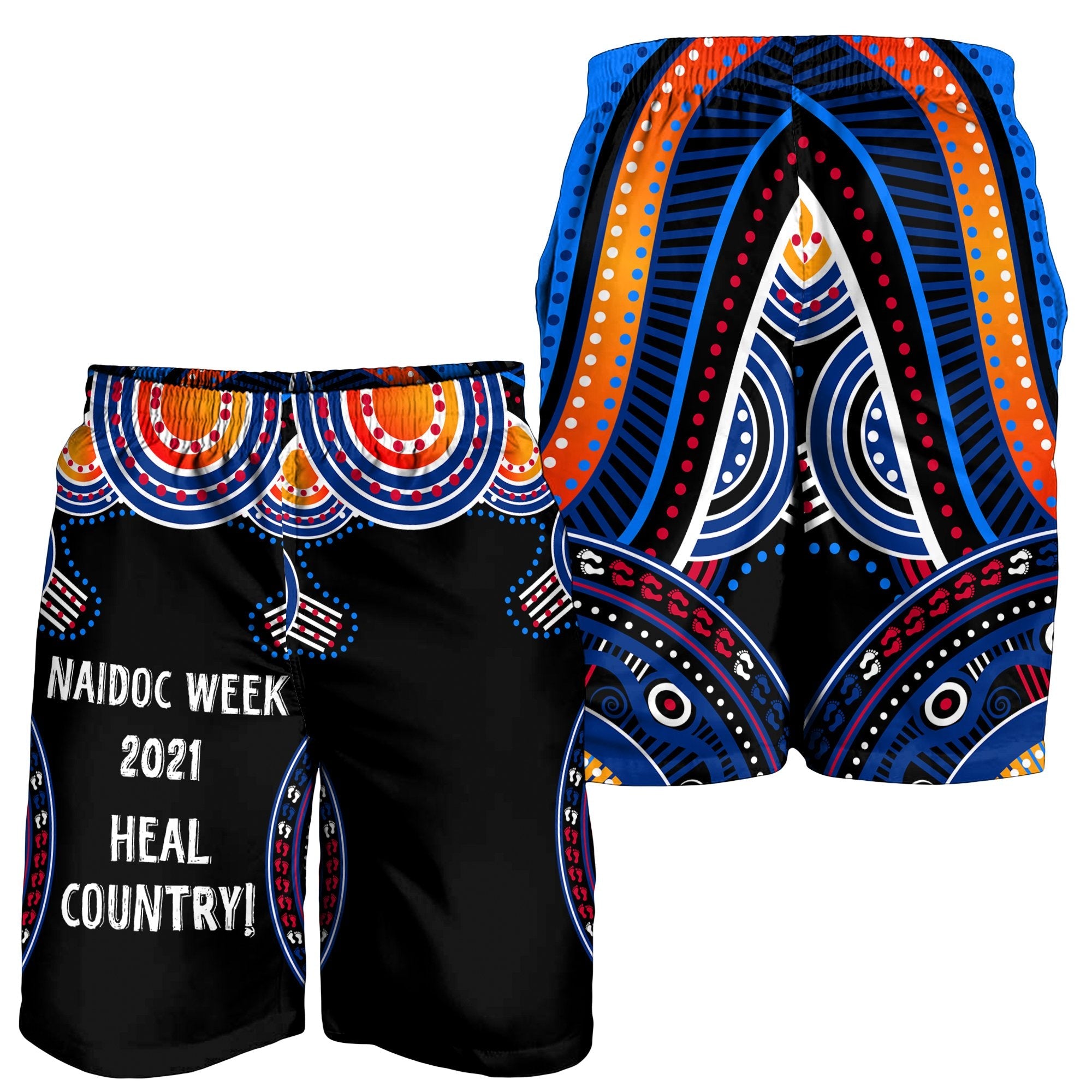 Australia NAIDOC Week 2021 Men's Shorts, Heal Country - Vibe Hoodie Shop