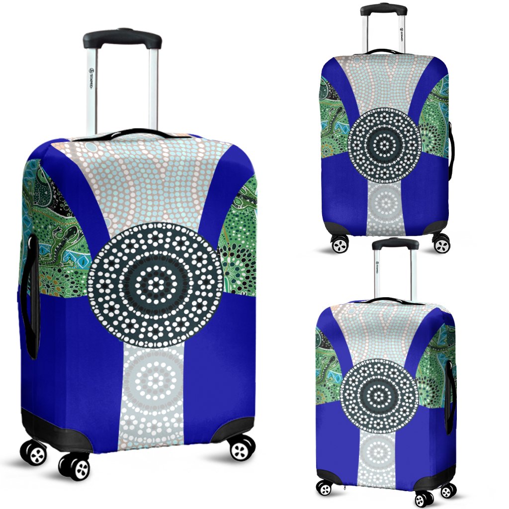 Luggage Covers - Flag of Torres Strait Islanders - Vibe Hoodie Shop