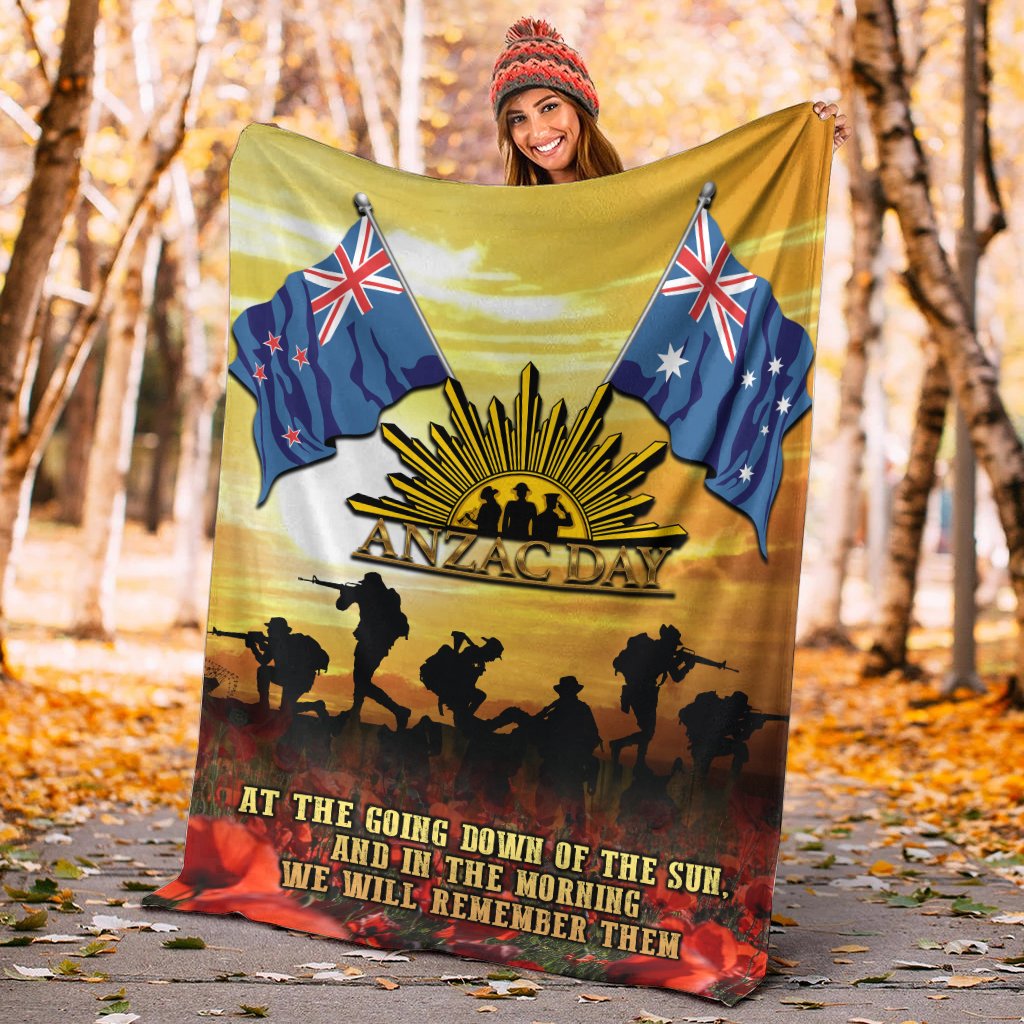 ANZAC Premium Blanket - Australian and New Zealand Army Corps - Vibe Hoodie Shop