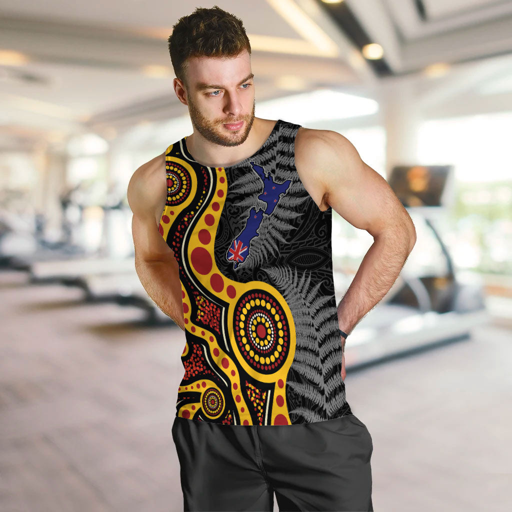 New Zealand Maori Combine Australia Aboriginal Men Tank Top - - Vibe Hoodie Shop